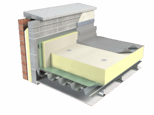 Flat Roof insulation with mineral glass finishing