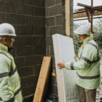 Phil and Francis on site with CT board - Non branded Insulation Solutions from Unilin.