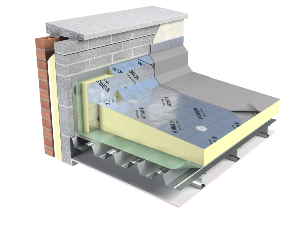 Tapered roof boards for tapered roof projects called TR/ALU