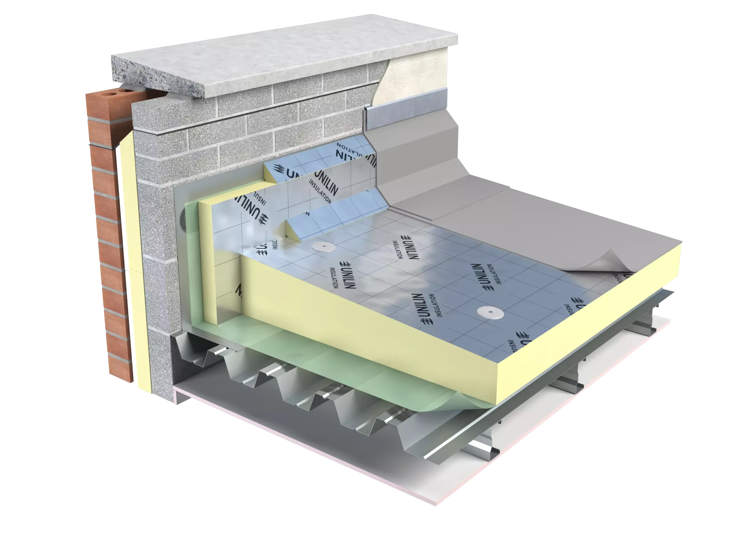 Diagram showcasing tapered roof boards for tapered roof projects.