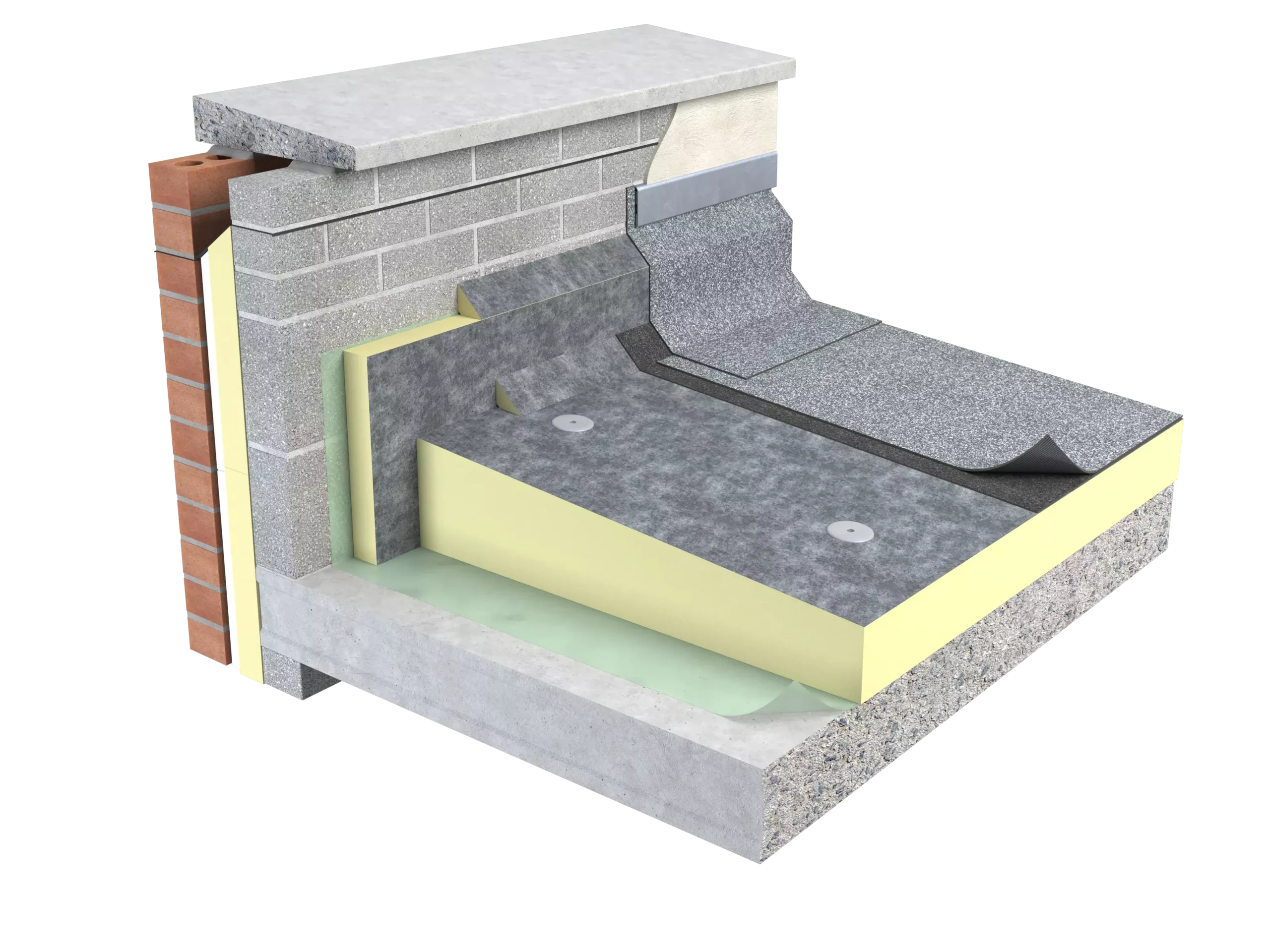 Roof Insulation | Partially Bonded Torched-on Built-up Bituminous Felt Systems
