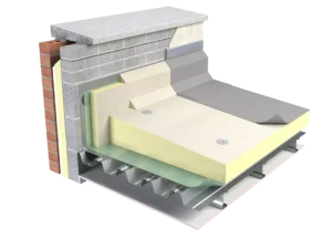 Roof Insulation | Tapered Roof Mineral Glass with metal deck from Unilin Insulation Ireland