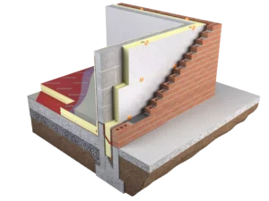 Bio-enhanced partial fill wall insulation installed