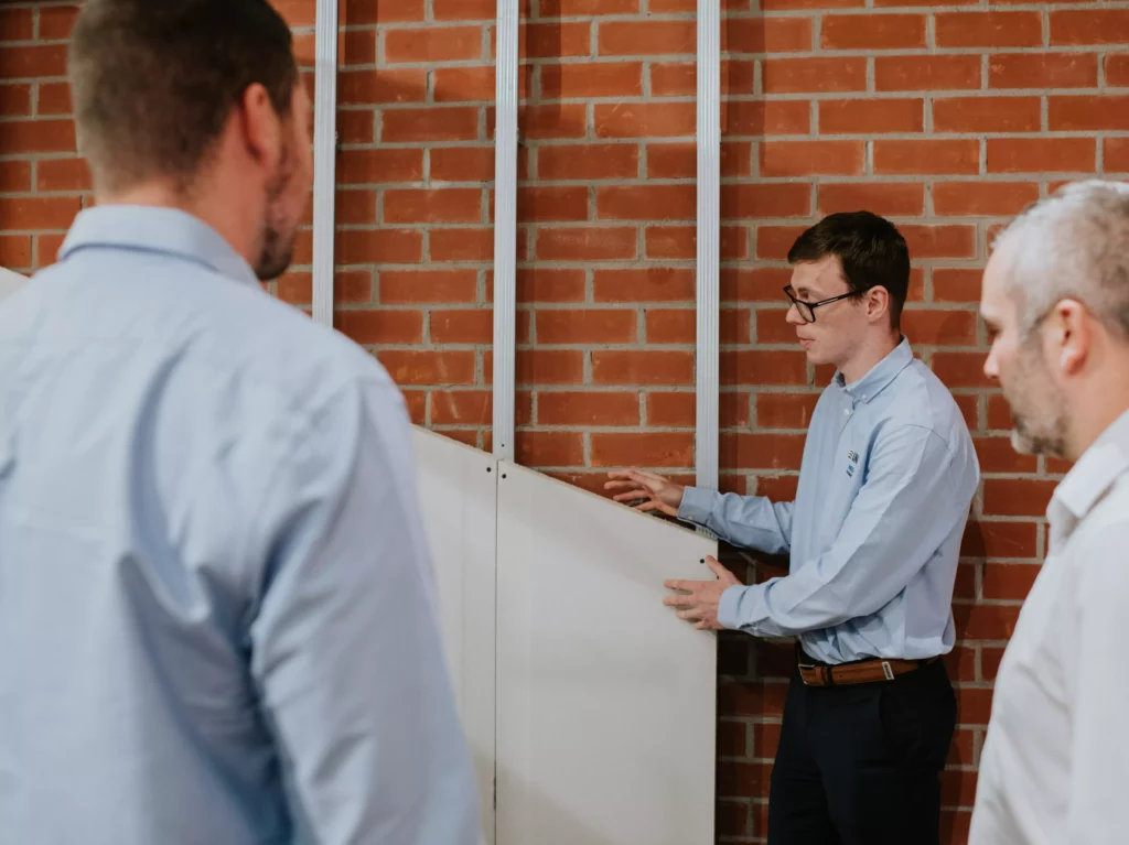 Toolbox talks with our technical team discussing insulation