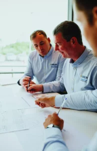 Technical team together in a meeting
