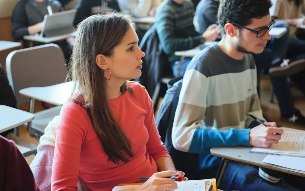 Students in a lecture