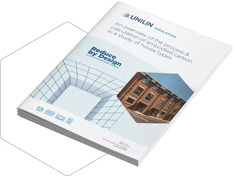 Brochure with hexagon in background