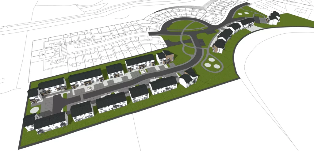 An Garrán Site, a housing estate developed using unilin insulation
